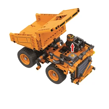 Tehly Ťažba truck Inžinierstva vozidla séria model Auta, Stavebné Bloky, hračky pre Deti darček Chlapec 379Pcs