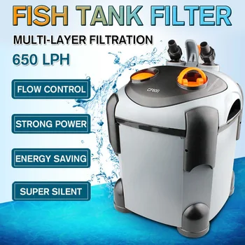 9.3 W 650LPH Externé Akvarijné Ryby Nádrže Filter Filter pre Aqua akvárium Filtrácia s Príjmom Výstup Hadica domáce zvieratá