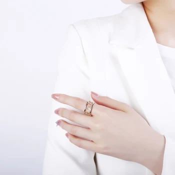 CZ Zirkón ľúbostné Listy Prstene pre Ženy Prst Striebristé Otvoriť Krúžok Svadba Nevesta Darček Elegantné Doplnky, Módne Šperky 2020