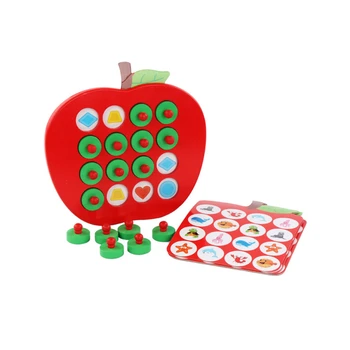 Apple Tvarované Pamäte Zodpovedajúce Šach Hra Skoro Vzdelávacie 3D Puzzle pre Deti Drevené Puzzle, Hračky