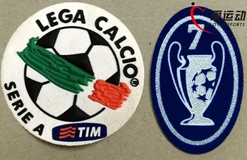08-10 Milan škvrny nastaviť na roky 2008 až 2010 Lega Calcio Serie A futbal patche+modrá trophy 7 škvrny 7. šampión cup futbal záplaty