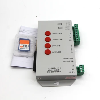 T1000S 2048 bodov SD LED rgb Controller Pixel Radič stmievač pre WS2812B DMX512 ws2811 WS2801 LPD8806 APA102 LED pásy