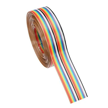 5M 1.27 mm 20P DuPont Kábel Rainbow Flat Line Podpora Drôt Spájkovanie Konektor pre Kábel Drôt