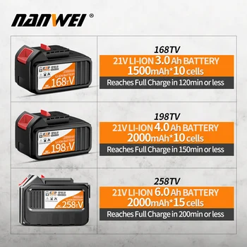 NANWEI 21V Li-Ion Batéria Double Speed Striedavý Vplyv Funkciu Heavy Duty Akumulátorové Vŕtačky