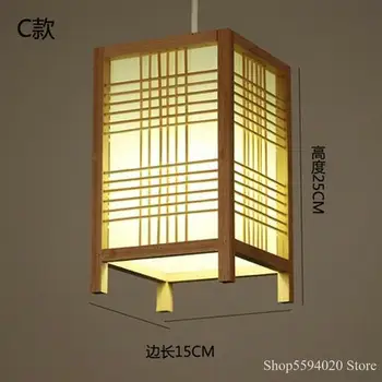 Japonský Bambusu Luster Svetlá Reštaurácia Spálňa Posteli Visí Lampa Čaj Izba Obývacia Izba Visí Nového Čínskeho Zen Lampy