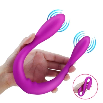 7 Vibrácií Režim Masáž Prútik Nabíjateľná Dvojité Hlavu Vibračný Stimulátor Klitorisu Hry Hračky pre Ženy Zdravotnej Starostlivosti Masér
