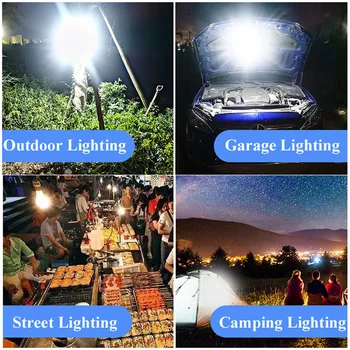 Led Camping Ľahké Prenosné Svietidlá Lampa pre Rybolov Núdzové Osvetlenie so Solárnym USB Nabíjateľné Svetlá Žiarovka 5 Režime Stmievateľné