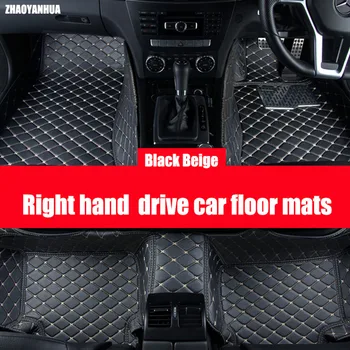 V pravej ruke riadiť Vlastné Špeciálne auto podlahové rohože pre Audi A1 A3 A4 A6 A7 A8 Q5 Q7, TT 5D ťažkých všetkých poveternostných koberec, podlahové fólie