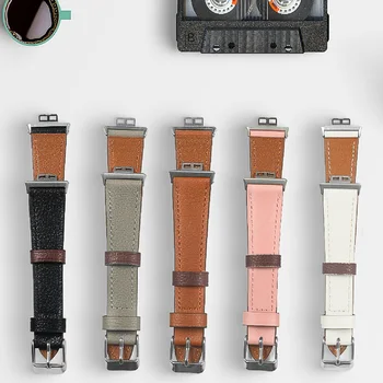 Kapela Pre Huawei Sledovať FIT Popruh smartwatch Príslušenstvo Originálne Kožené náramok náramok Huawei Sledovať fit Kožený Remienok