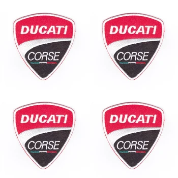 Móda klasické látkové vyšívané nálepky, oblečenie, dekorácie DIY Ducati racing vyšívané patch železa&šiť na odznak