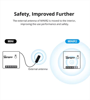 Sonoff Mini R2 dvojcestný Inteligentný Prepínač Wifi Bezdrôtové Časovač DIY Spínač svetiel Smart Home Podporu Ewelink APP/LAN/Hlas Diaľkové Ovládanie