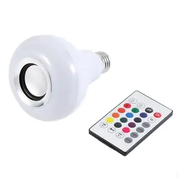 Stmievateľné E27 RGB LED Svetlo Bezdrôtové Bluetooth Reproduktor Žiarovka na Diaľkové Ovládanie prehrávania Hudby Reproduktor Lampa