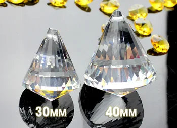 Camal 10pcs 30/40 mm Diamant Loptu Crystal Prívesok Prism Lampy, Osvetlenie Časť Závesný Luster Opony Svadobné Dekorácie urob si sám