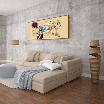 Veľká Veľkosť WASSILY KANDINSKY Abstraktné Múr Umenia Maľby Výtlačkov a Plagáty Plátno Obrázok Pre Obývacia Izba, Spálňa Domova