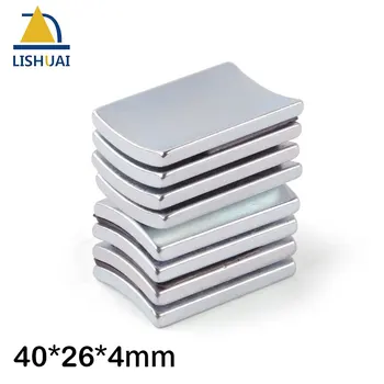 LISHUAI 4PCS Ohnuté Neodýmu Magnet 40*26*4 mm/Trvalý NdFeB Motorových Magnet pre Priemysel