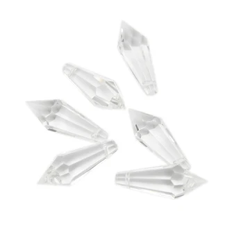 38mm Jasné 80units Crystal Osvetlenie Prism Cencúľ U Drop Ornament Sklenené Lustre Časti