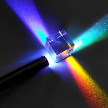 Farebné Senzory Splitter Kríž Dichroickým Kocka RGB Prism Optické Sklo Trojuholníkové Hranol pre Vyučovanie Svetelné Spektrum, Fyziky 20 mm