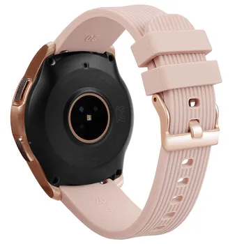 Prekladané silikónové popruh nepremokavé gumy watchband nahradenie náramok Pre Samsung Galaxy 42mm/46 mm SM-R810R800 Hodinky