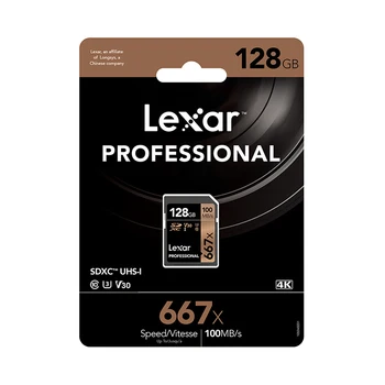 Lexar Professional 667x SD Karta 64 gb Pamäťovej Karty SDXC 128 gb 256 gb UHS-I Pre 4K videa Karty 1080P Full HD 3D Flash Karty