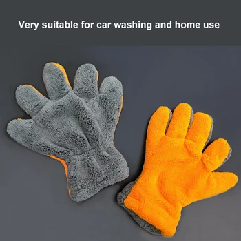 1 Ks Ultra-Luxusné Mikrovlákna umývacie Rukavice Auto Cleaning Tool Domáce použitie Multi-funkcie Čistenie Kefkou Detaily