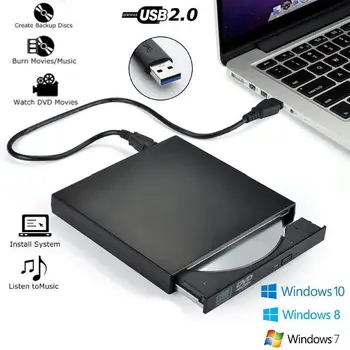 USB 2.0, Jednotka CD Burner Externá DVD a CD Spisovateľ, Externý DVD-ROM Optickej Jednotky pre Stolný Počítač, Notebook
