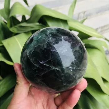 8-10 cm Prirodzené farby Fluorite Crystal ball, farba krajiny crystal ball, dekor