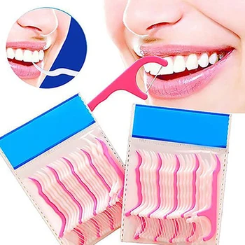 250 Ks Zubná Niť Vyberá Špáradlá Stick Starostlivosť o Ústnu dutinu Zub Čisté Nástroje (250pcs)