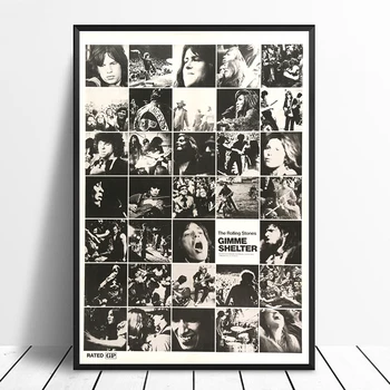 Rolling Stones Daj Útulku Vintage Classic Filmový Plagát Domova Steny Výzdoba Steny Umelecké Plátno na maľovanie Cnavas tlač