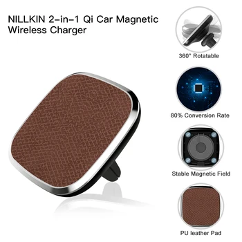Nillkin bezdrôtovú nabíjačku do auta pad a Magnetické bezdrôtovú nabíjačku puzdro Pre iphone X 5.8