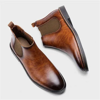 40-46 pánske topánky 2020 značky pohodlné módne kože Chelsea topánky pánske topánky #KD5236C3