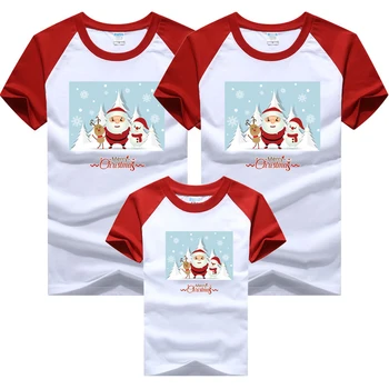 Vianoce Rodine Zodpovedajúce Oblečenie Mamička Otecko Dieťa, Dcéra, Syn, Dieťa T-Shirt Košele Rodiny Oblečenie Dieťa Snehuliak Tlačiť T-Shirt