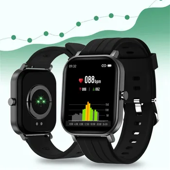 2021 Športové Bluetooth Hovor Smart Hodinky Fitness Srdcového tepu Muži Ženy 1.69 InchTouch Obrazovke IP67 Športové Smartwatch
