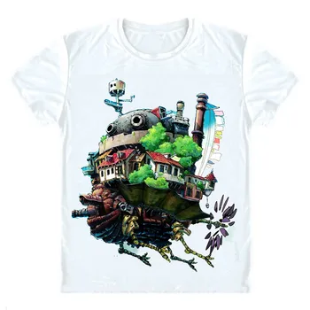 Howl ' s Moving Castle T-Shirts Multi-štýl Krátky Rukáv Košele Hayao Miyazaki Hauru no ugoku shiro Howl Sophie Cosplay Tričko
