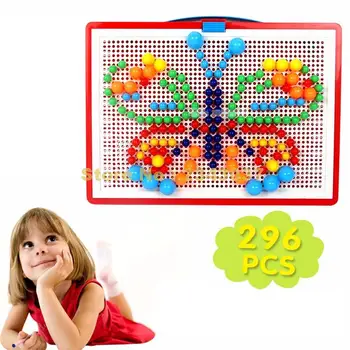 Plastový klinec zložený obraz mozaika creative kit diy logická hračka pre deti, deti 296pcs Hračka