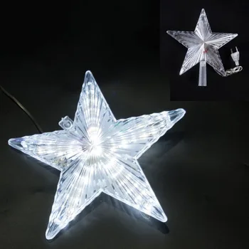 LED sa rozsvieti Vianočný Stromček Vňaťou Star Vianočný Strom Star Ornament Estrelinhas Adornos De Navidad Predvečer Dekorácie príslušenstvo