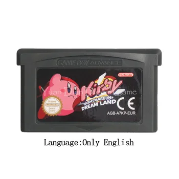 Pre Nintendo GBA Video Hra s Tonerom Konzoly Karty Kirby nočná mora v Sen Pôdy EÚ Verzia