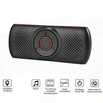 T826 Bluetooth Handsfree Súpravou do Auta Auto SpeakerphoneTF Hudba MP3 Prehrávač Pripojiť Telefóny Reproduktor Slnečná Clona Klip hlasitý Odposluch