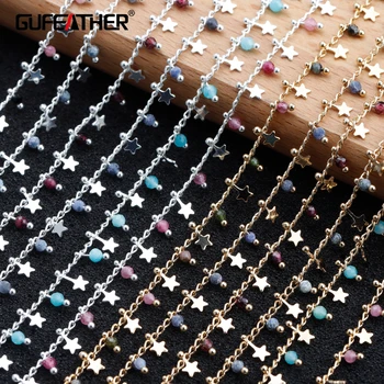 GUFEATHER C180,diy reťazca,18k zlatom,0.3 mikrónov,meď kovov,korálky,ručne vyrobené,diy náramok, náhrdelník,šperky robiť,1m/veľa