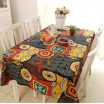 Africký štýl bavlny Dekoračné obrus Bavlnená posteľná Bielizeň Čipky Obrus Jedálenský Stôl Pokrytie Domácej Kuchyne Deco priateľ gfit