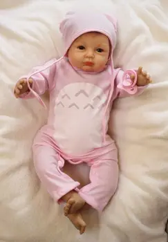 55 cm bebe reborn bábiky mäkké silikónové dieťa bábiky ružové oblečenie s cumlík deti darček bonecas reborn brinquedos
