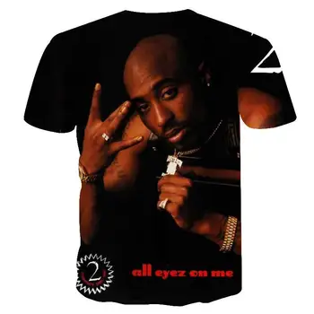 2020 Nové tričko mi Harajuku štýl t-shirt Ženy/Muži Tupac 2pac 3d t shirt znak tlače Hip Hop Tričká Topy veľkosť Drop Shipping