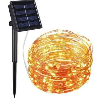 Solárne String Rozprávkových Svetiel 12m 100LED / 5M 50 LED Vodotesný Vonkajší Veniec Solárne Lampy Vianoce Pre Záhradné Dekorácie