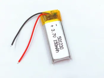 3,7 V 150mAh 501230 Lithium Polymer Li-Po Nabíjateľná Batéria Pre KUTILOV, Mp3, GPS, bluetooth slúchadlá slúchadlá