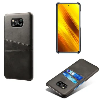 KEYSION PU Kožené Telefón puzdro Pre Xiao POCO X3 Módne Prípade Peňaženky Karty Sloty Zadný Kryt Pre POCO X3 NFC