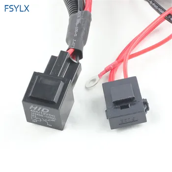 FSYLX 35W 55W 9005 9006 H7 H11 H3 Xenon Relé postroj HID svetlometov hmlové svetlo Elektroinštalácie Postroj Adaptér konektor Posilniť káble