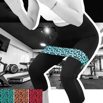 Vytlačené Leopard Hip Odolnosť Kapely Korisť Nohu Výkon gumičky pre Fitness Joga Strečing Školenia Cvičenia Zariadenia