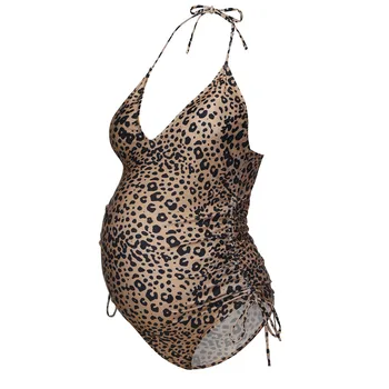 Ženy Materskej Plavky Leopard Tlač Bikiny, Plavky, Plavky, Plážové Plavky Plážové Oblečenie Letné Tehotné Matky Oblečenie 522