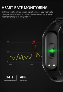 M4 Bluetooth Fitness Náramok Sport Monitora Hodinky Smart Pripomienka Inteligentný Náramok Vibrácií Fotiť Náramok