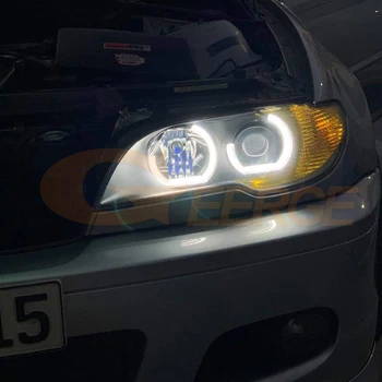 Pre BMW E46 Coupe Cabrio Kabriolet 2004 2005 2006 LCI RF diaľkové Bluetooth APP DTM Štýl Multi-Farebné RGB LED Angel Eyes