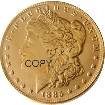 NÁS 1885cc Morgan Dolár Zlatom Kópie Mincí
